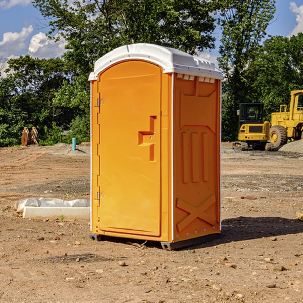 how often are the portable restrooms cleaned and serviced during a rental period in Ladysmith WI